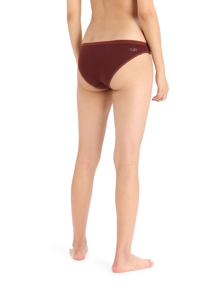 Sous Vêtement Icebreaker Merino Siren Bikini Briefs Femme Rouge | FR 1717GSOL